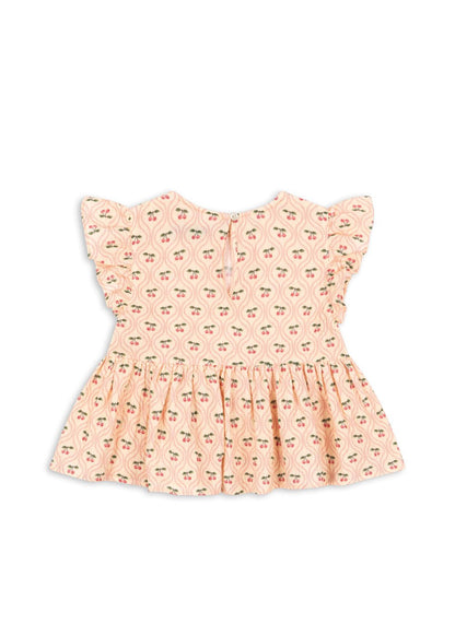 Konges Sløjd COCO TOP GOTS - cherry pink motif Konges Sløjd