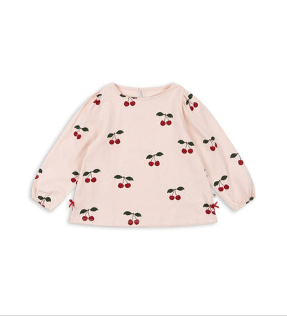 Konges Sløjd DREY SLIT TEE GOTS - MA GRANDE CERISE PEONY Konges Sløjd