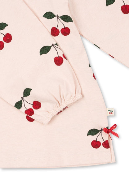 Konges Sløjd DREY SLIT TEE GOTS - MA GRANDE CERISE PEONY Konges Sløjd
