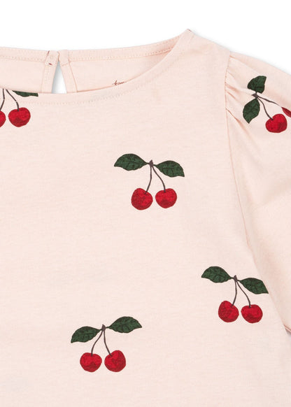 Konges Sløjd DREY SLIT TEE GOTS - MA GRANDE CERISE PEONY Konges Sløjd