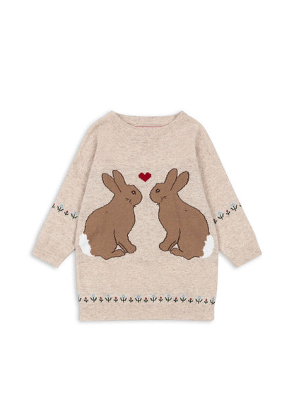 Konges Sløjd ELI KNIT DRESS - OFF WHITE MELANGE Konges Sløjd