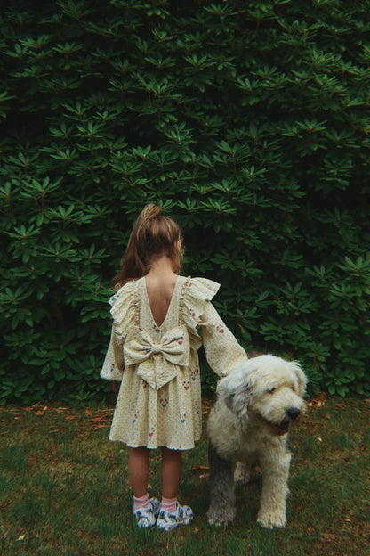 Konges Sløjd ELIN BOW DRESS - dot miao mist Konges Sløjd Limited Collection