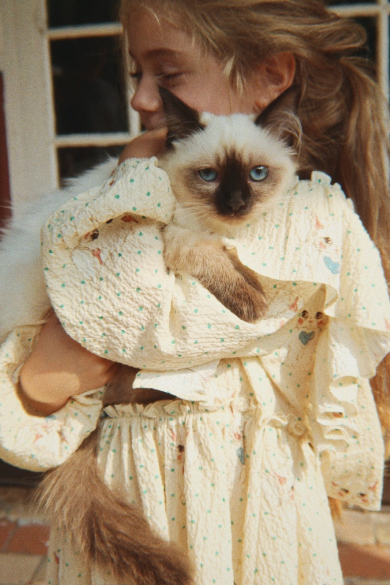 Konges Sløjd ELIN BOW DRESS - dot miao mist Konges Sløjd Limited Collection