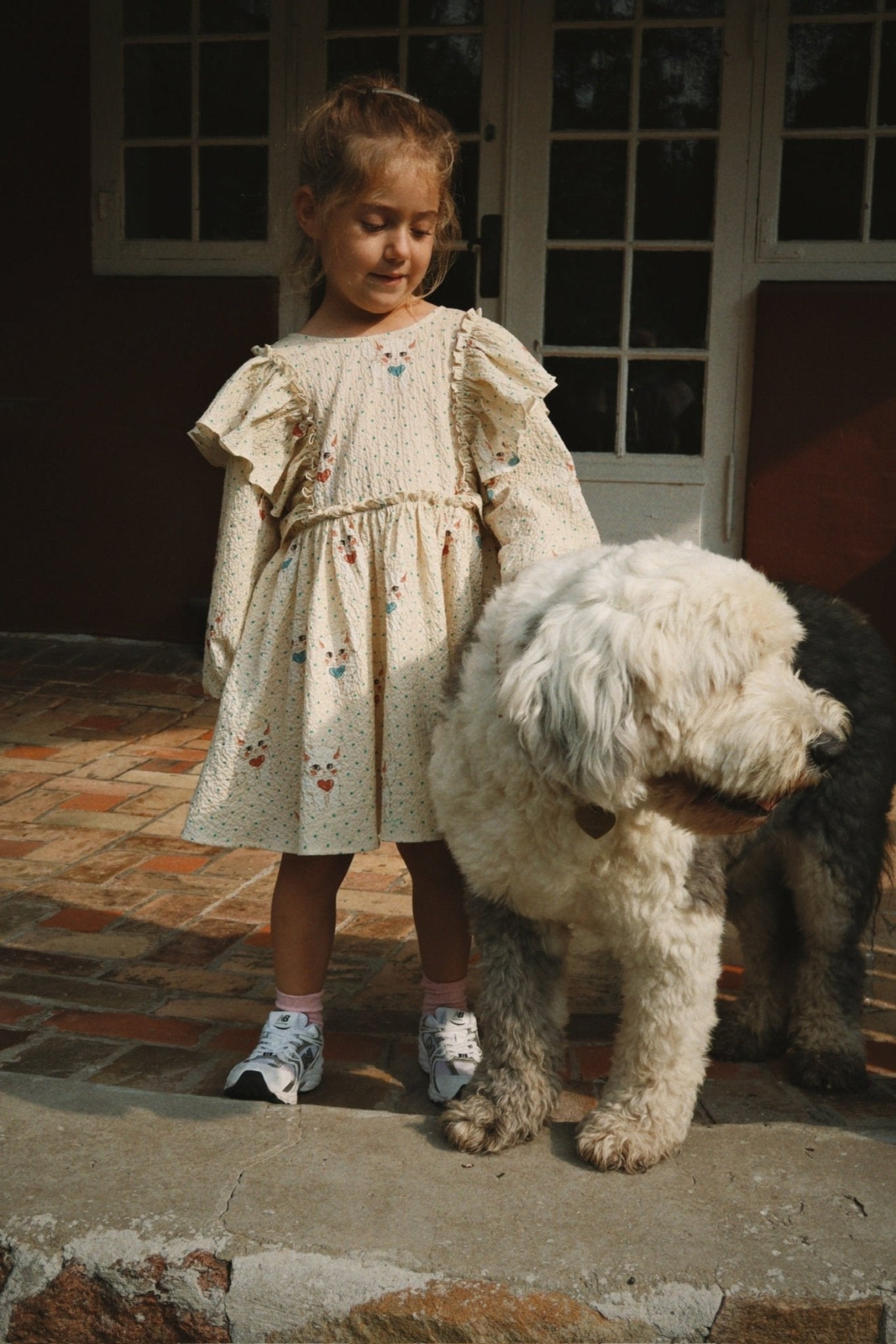 Konges Sløjd ELIN BOW DRESS - dot miao mist Konges Sløjd Limited Collection