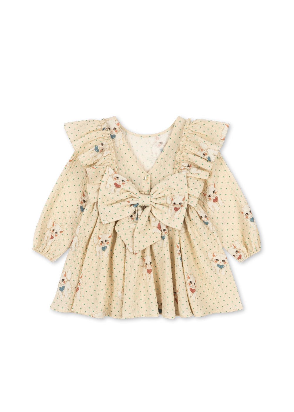 Konges Sløjd ELIN BOW DRESS - dot miao mist Konges Sløjd Limited Collection