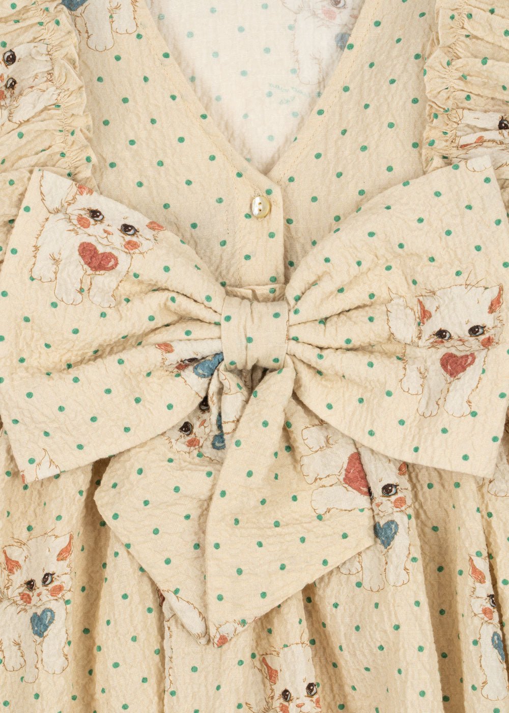 Konges Sløjd ELIN BOW DRESS - dot miao mist Konges Sløjd Limited Collection