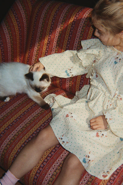 Konges Sløjd ELIN BOW DRESS - dot miao mist Konges Sløjd Limited Collection