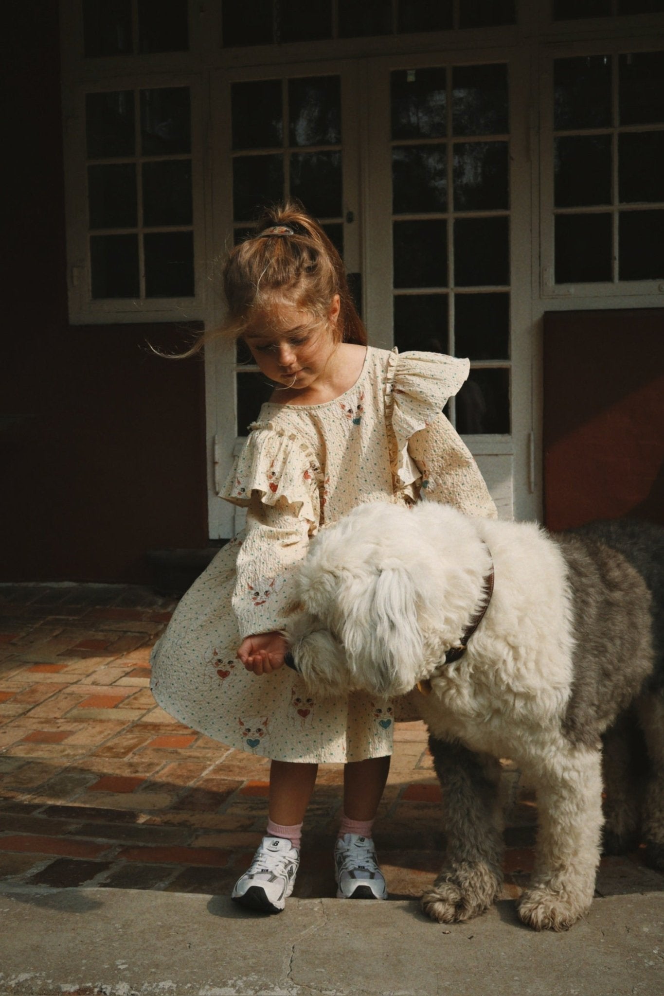 Konges Sløjd ELIN BOW DRESS - dot miao mist Konges Sløjd Limited Collection