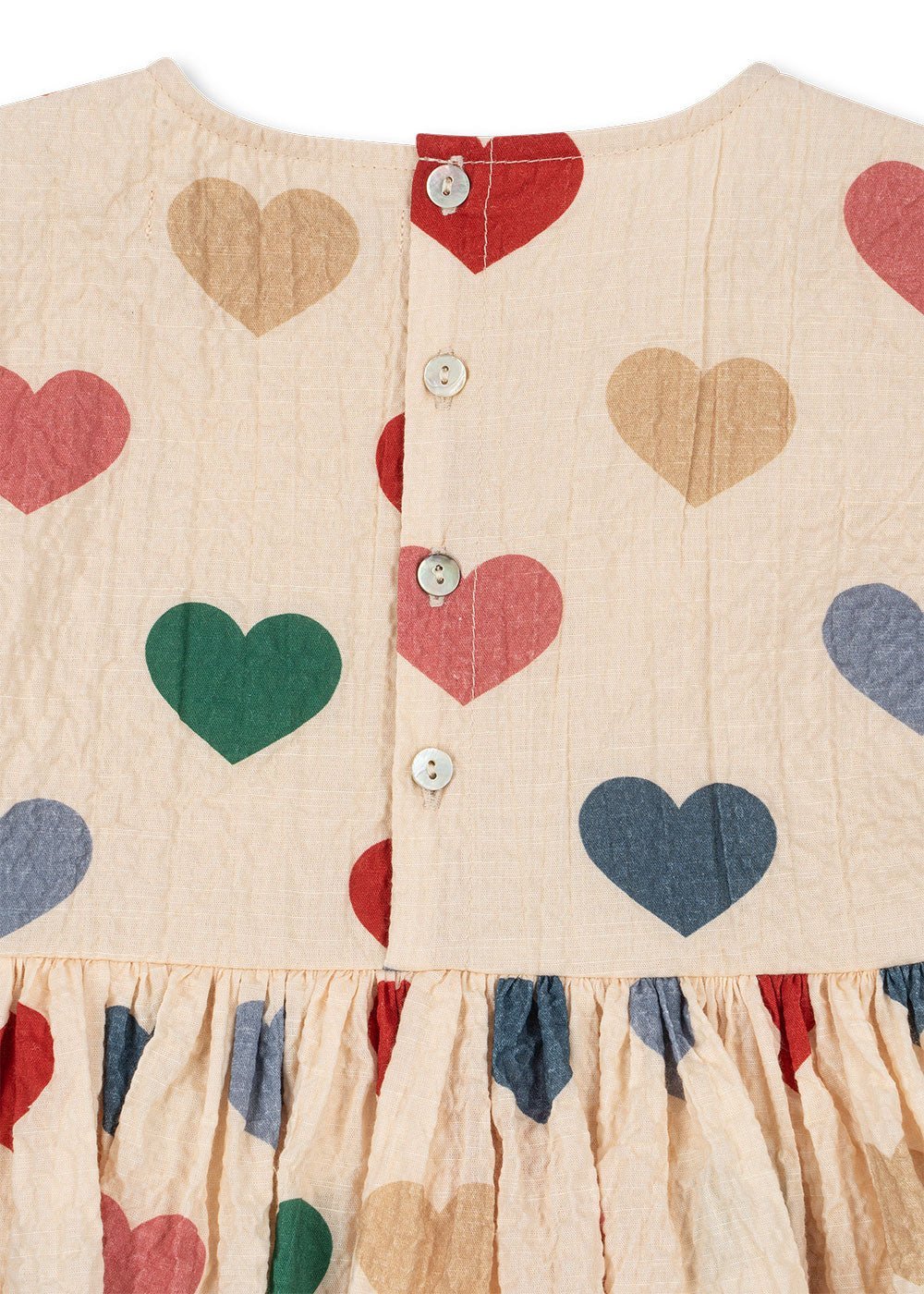 Konges Sløjd ELIN FRILL DRESS GOTS - BON COEUR COLORE FRAPPE Konges Sløjd