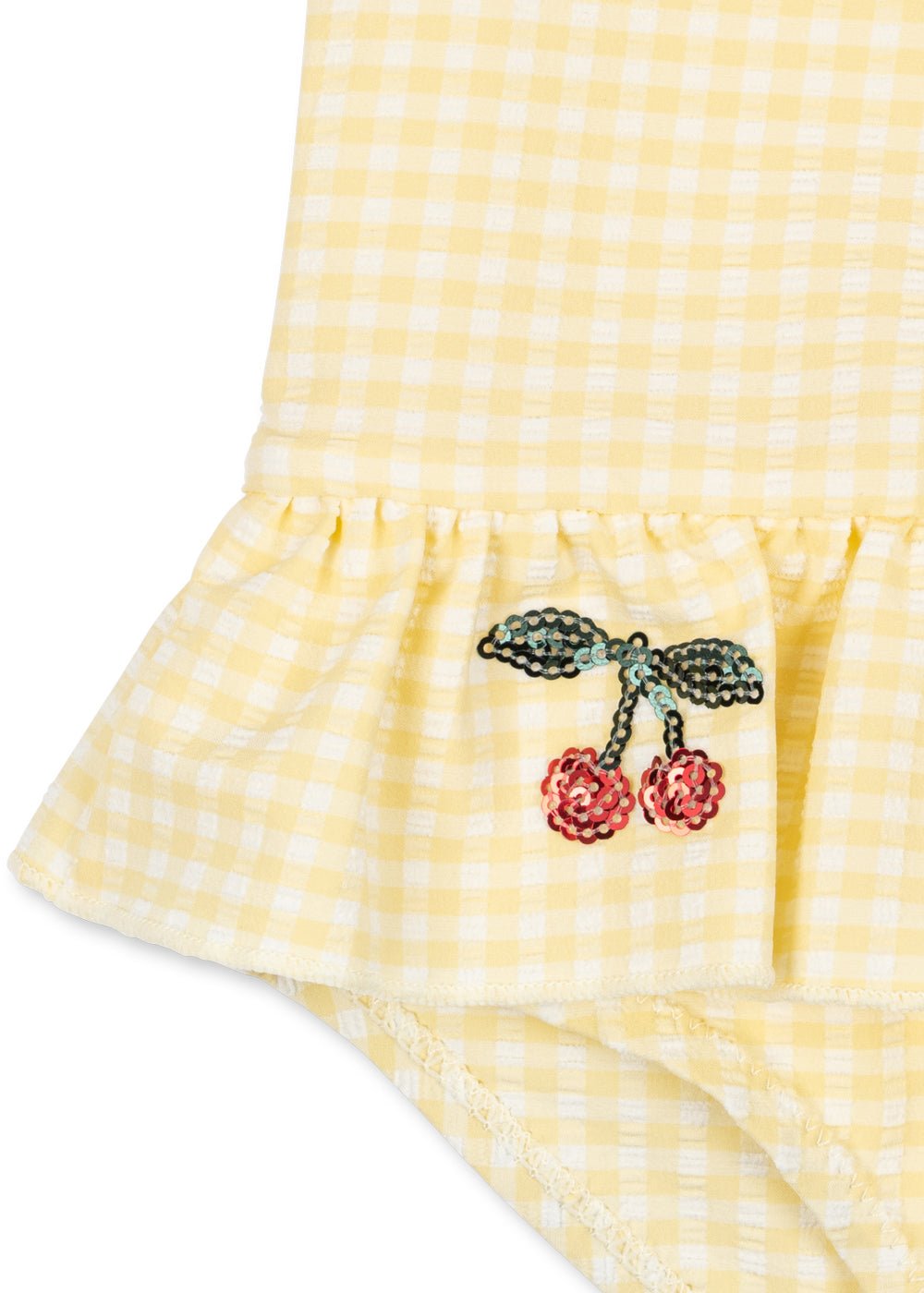 Konges Sløjd ETTA LONG SLEEVE SWIMSUIT - banana almond check Konges Sløjd New Collection