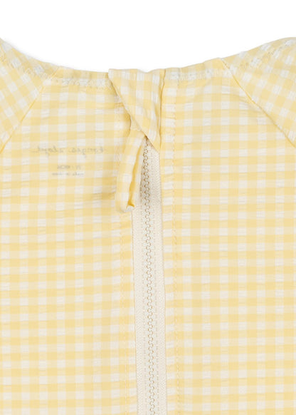 Konges Sløjd ETTA LONG SLEEVE SWIMSUIT - banana almond check Konges Sløjd New Collection