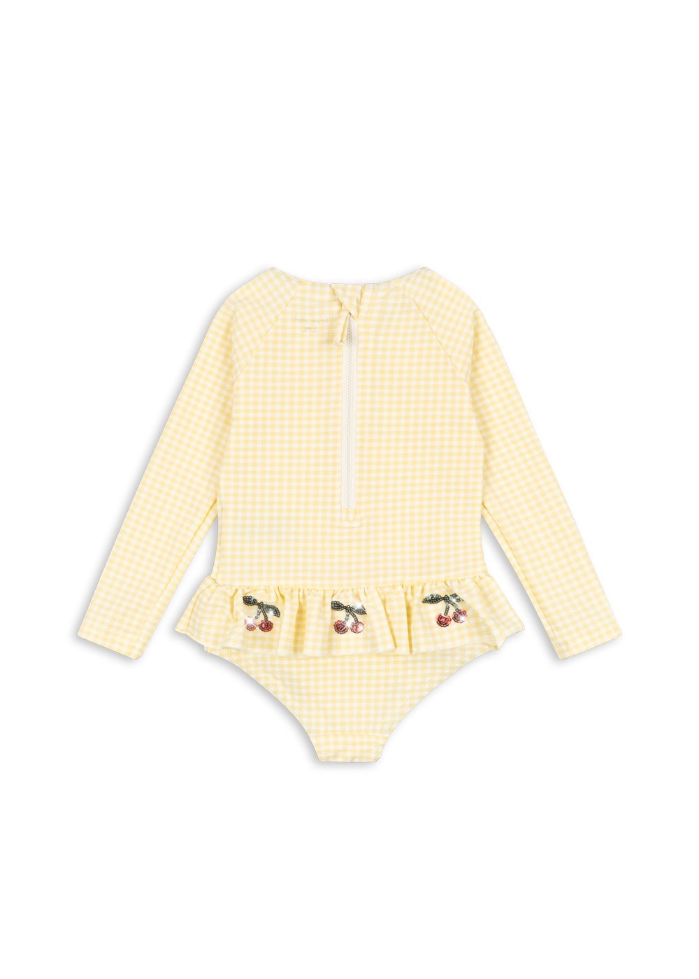 Konges Sløjd ETTA LONG SLEEVE SWIMSUIT - banana almond check Konges Sløjd New Collection