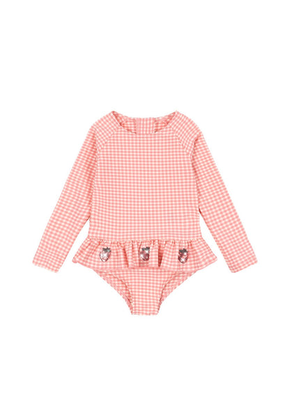 Konges Sløjd ETTA LONG SLEEVE SWIMSUIT - geranium pink Konges Sløjd New Collection