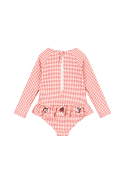 Konges Sløjd ETTA LONG SLEEVE SWIMSUIT - geranium pink Konges Sløjd New Collection