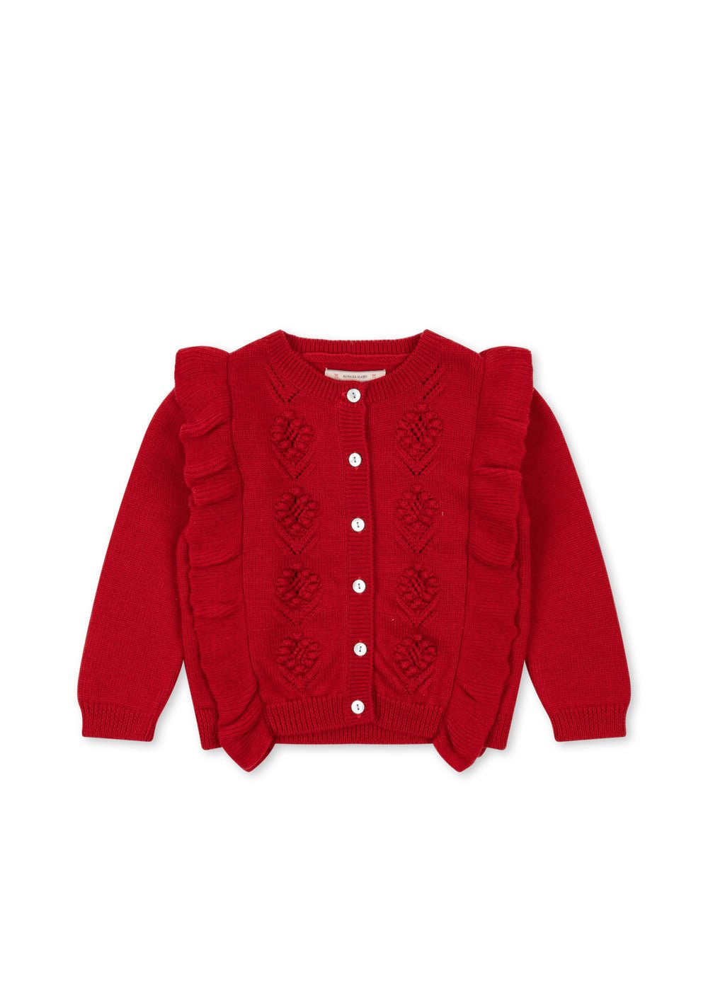 Konges Sløjd FIOL FRILL CARDIGAN - BARBADOS CHERRY Konges Sløjd - enjoykidsus