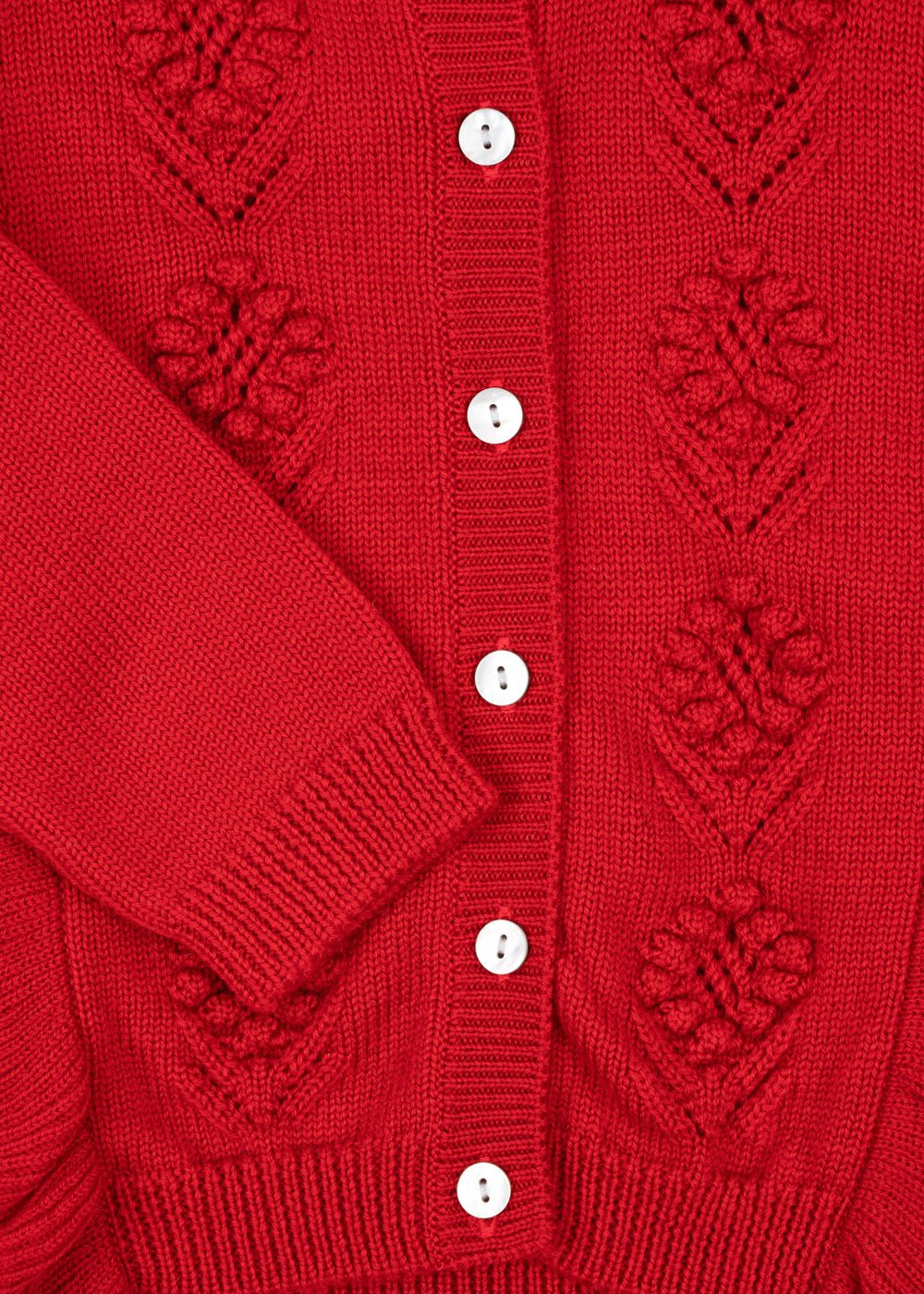 Konges Sløjd FIOL FRILL CARDIGAN - BARBADOS CHERRY Konges Sløjd - enjoykidsus