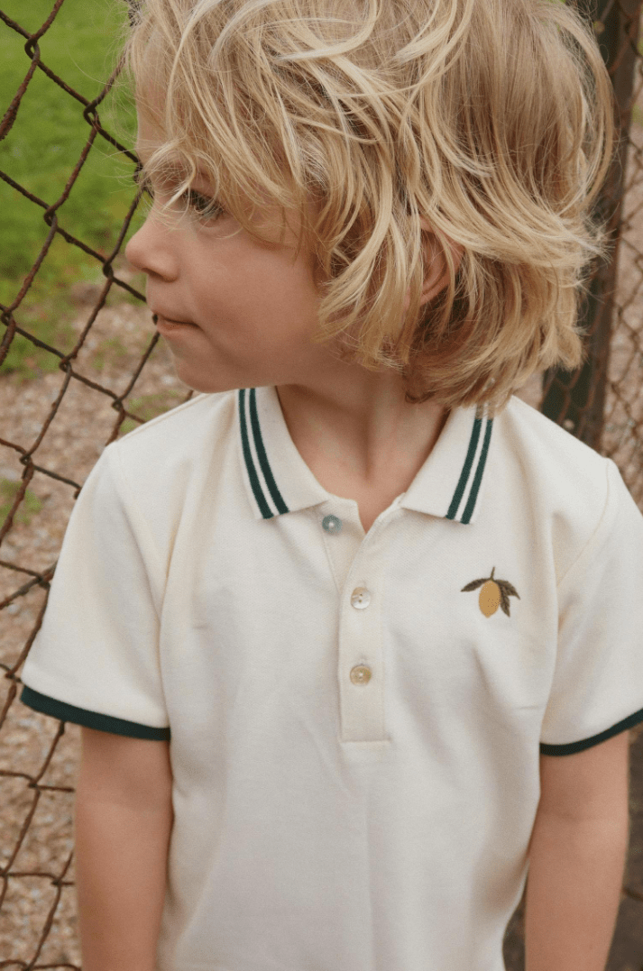 Konges Sløjd Florian Polo Shirt GOTS - Antique White Konges Sløjd