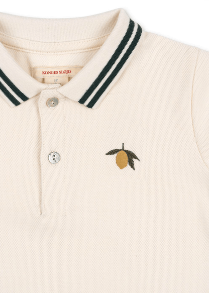 Konges Sløjd Florian Polo Shirt GOTS - Antique White Konges Sløjd