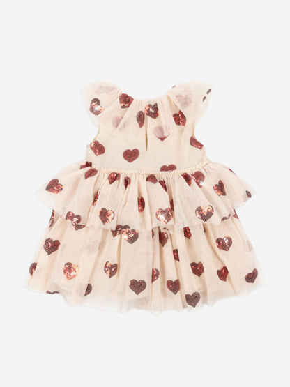 Konges Sløjd Girls Yvonne Tulle Hearts Fairy Dress in Ivory Konges Sløjd