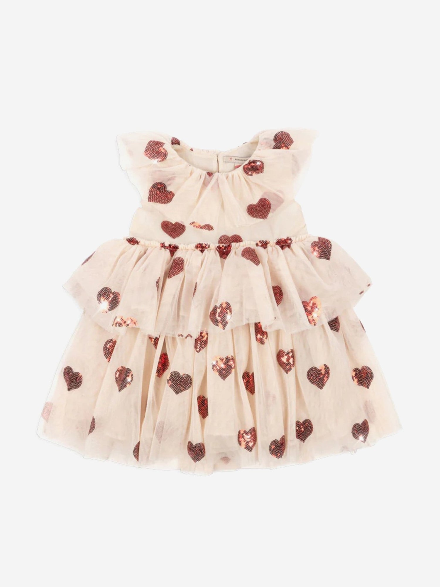 Konges Sløjd Girls Yvonne Tulle Hearts Fairy Dress in Ivory Konges Sløjd