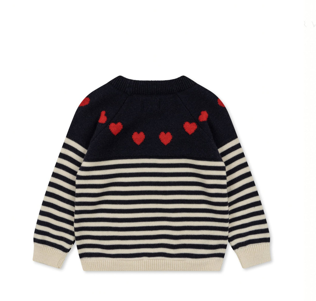 Konges sløjd Heart Blouse - Stripe Konges sløjd