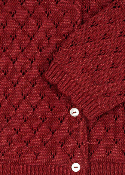 Konges Sløjd HOLIDAY KNIT CARDIGAN - red dahlia Konges Sløjd New Collection