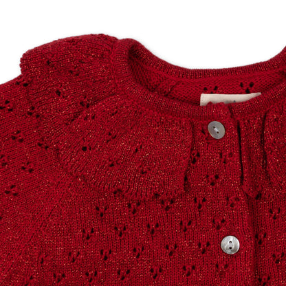 Konges Sløjd Holiday knit cardigan - savy red Konges Sløjd - enjoykidsus