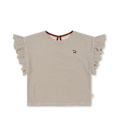 Konges Sløjd Itty frill tee - stripe bluie Konges Sløjd - enjoykidsus