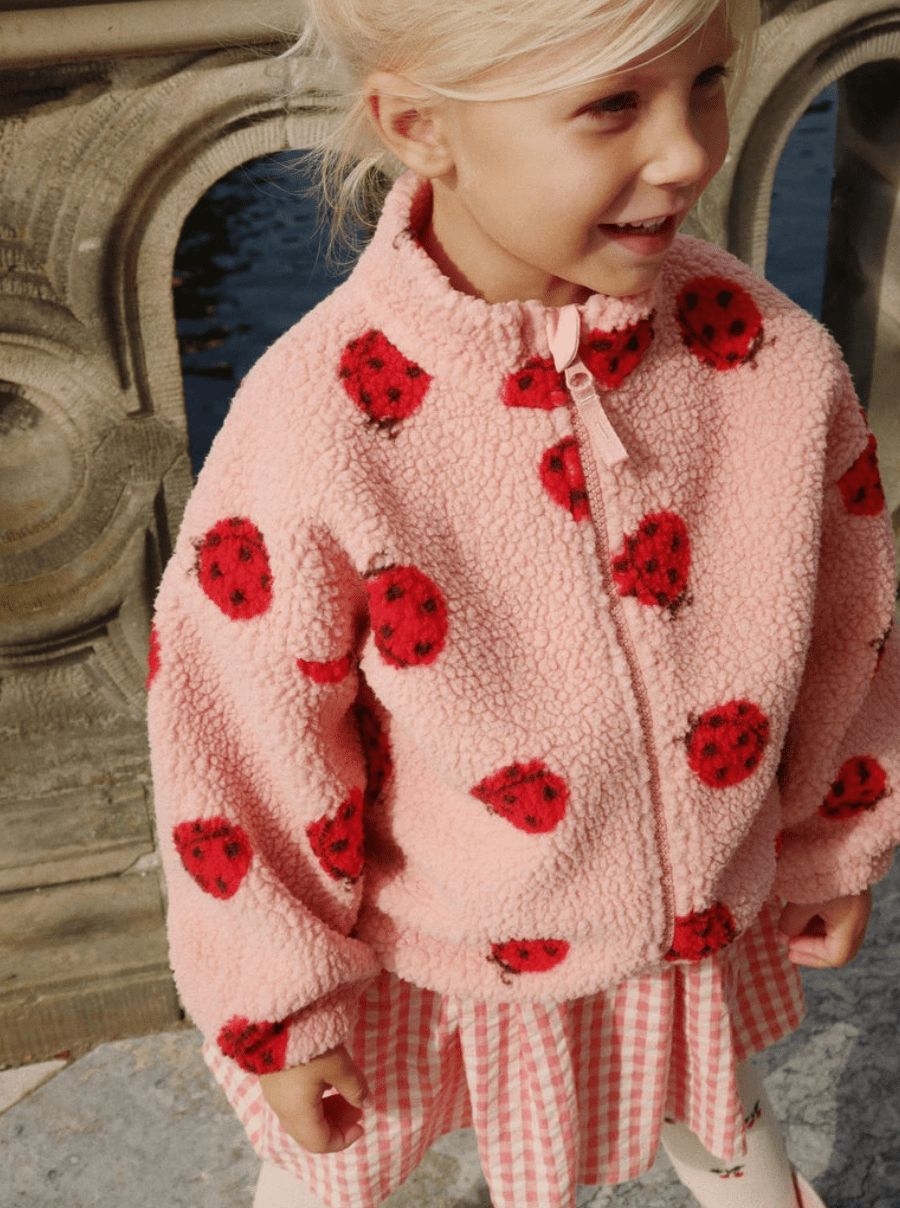 Konges Sløjd JODY TEDDY JACKET GRS - Ladybug Pink Konges Sløjd New Collection