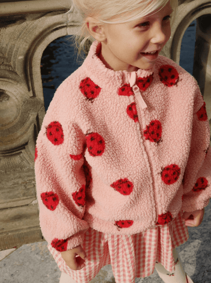 Konges Sløjd JODY TEDDY JACKET GRS - Ladybug Pink Konges Sløjd New Collection