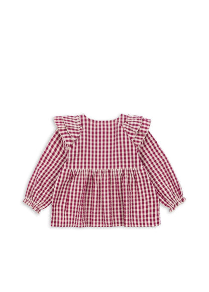 Konges Sløjd KIM BLOUSE - sangria/butter check Konges Sløjd New Collection