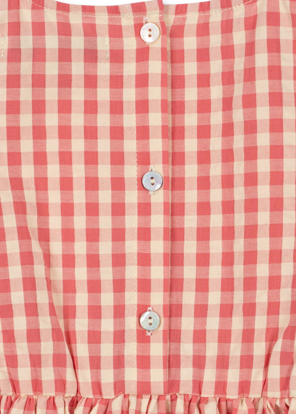 Konges Sløjd KIM FRILL DRESS GOTS - flamingo plume check Konges Sløjd