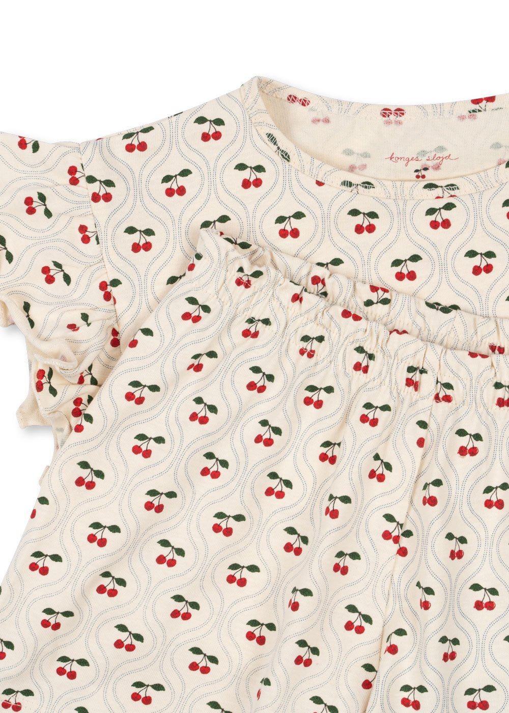 Konges Sløjd LIN FRILL SET GOTS - cherry motif Konges Sløjd