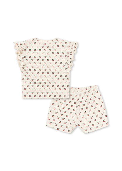 Konges Sløjd LIN FRILL SET GOTS - cherry motif Konges Sløjd