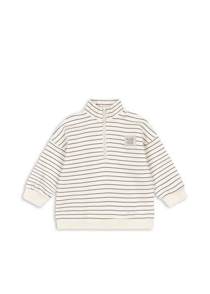 Konges Sløjd LOU HALF ZIP SWEATSHIRT - flintstone stripe Konges Sløjd New Collection