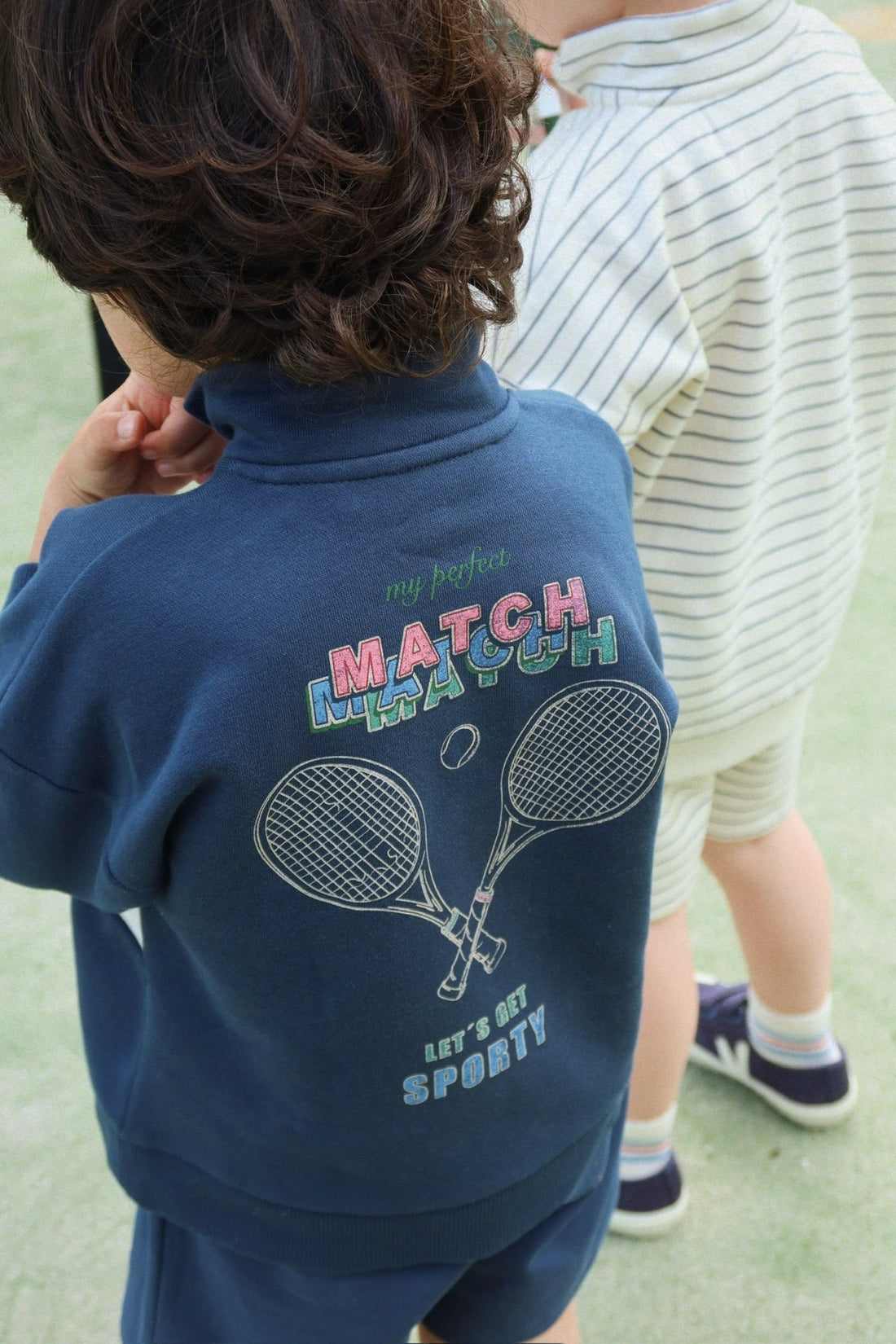 Konges Sløjd LOU HALF ZIP SWEATSHIRT - flintstone stripe Konges Sløjd New Collection