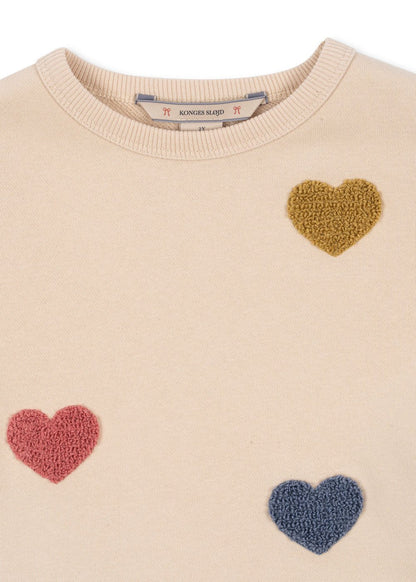 Konges Sløjd Lou Sweat Dress – Multi Heart | Kids Organic Cotton Dress Konges Sløjd New Collection