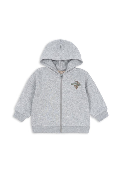 Konges Sløjd LOU SWEAT ZIP HOOD - grey melange Konges Sløjd