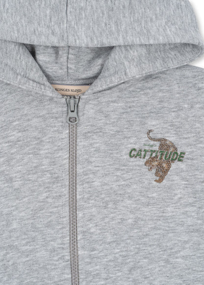 Konges Sløjd LOU SWEAT ZIP HOOD - grey melange Konges Sløjd