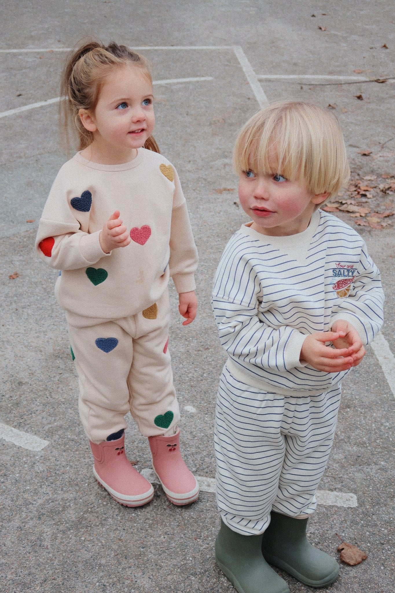 Konges Sløjd Lou Sweatpants – Multi Heart | Kids Organic Cotton Pants Konges Sløjd New Collection