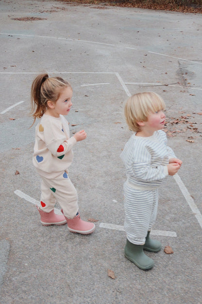 Konges Sløjd Lou Sweatpants – Multi Heart | Kids Organic Cotton Pants Konges Sløjd New Collection