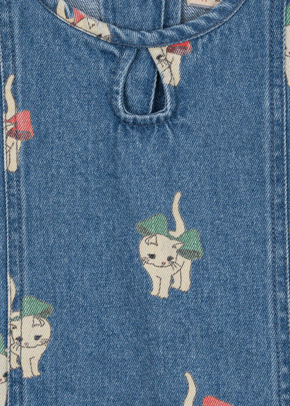 Konges Sløjd MAGOT DRESS - bow kitty denim Konges Sløjd Limited Collection