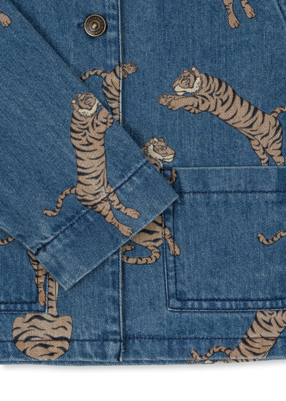 Konges Sløjd Magot Jacket – Tiger Print | Organic Cotton Kids Denim Jacket Konges Sløjd New Collection