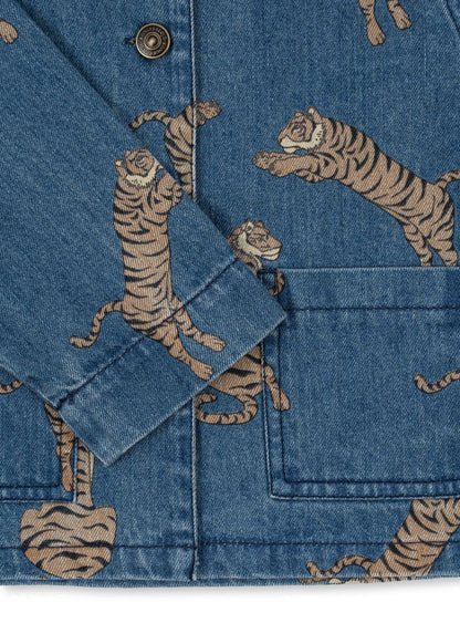 Konges Sløjd Magot Jacket – Tiger Print | Organic Cotton Kids Denim Jacket Konges Sløjd New Collection