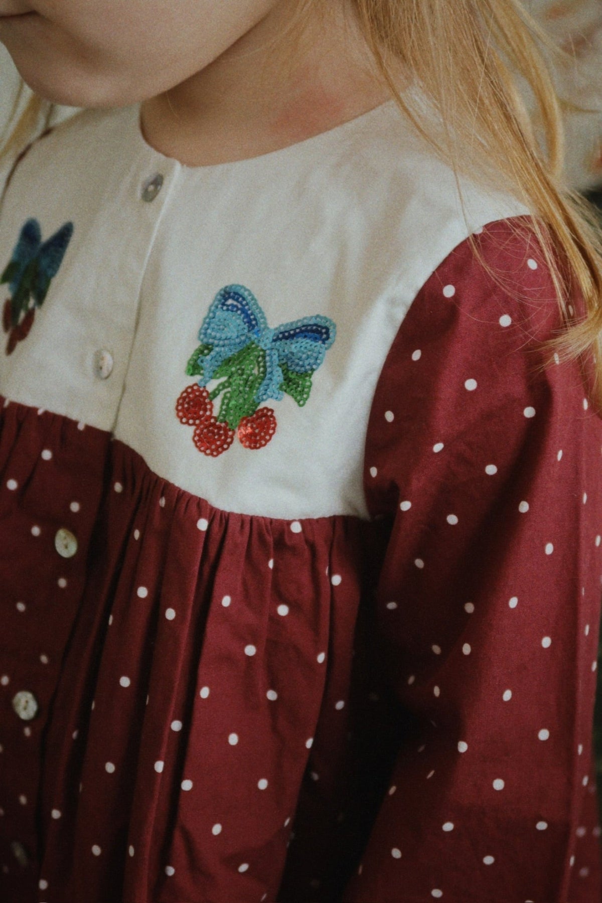 Konges Sløjd MUNA DRESS - cabernet dot Konges Sløjd New Collection
