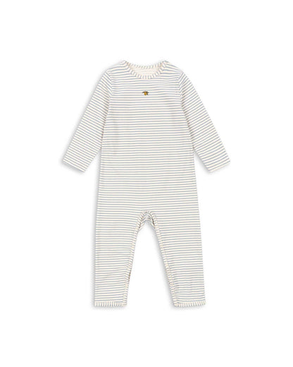 konges sløjd organic basic onesie in stripe bluie konges sløjd