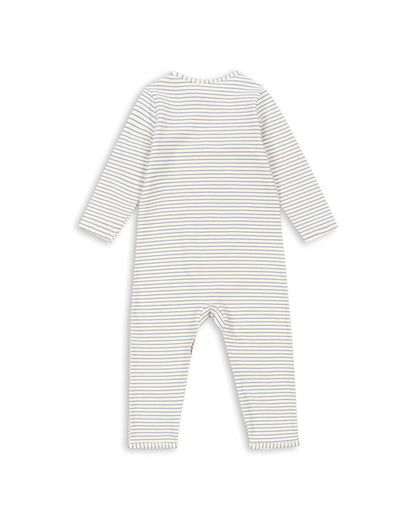 konges sløjd organic basic onesie in stripe bluie konges sløjd