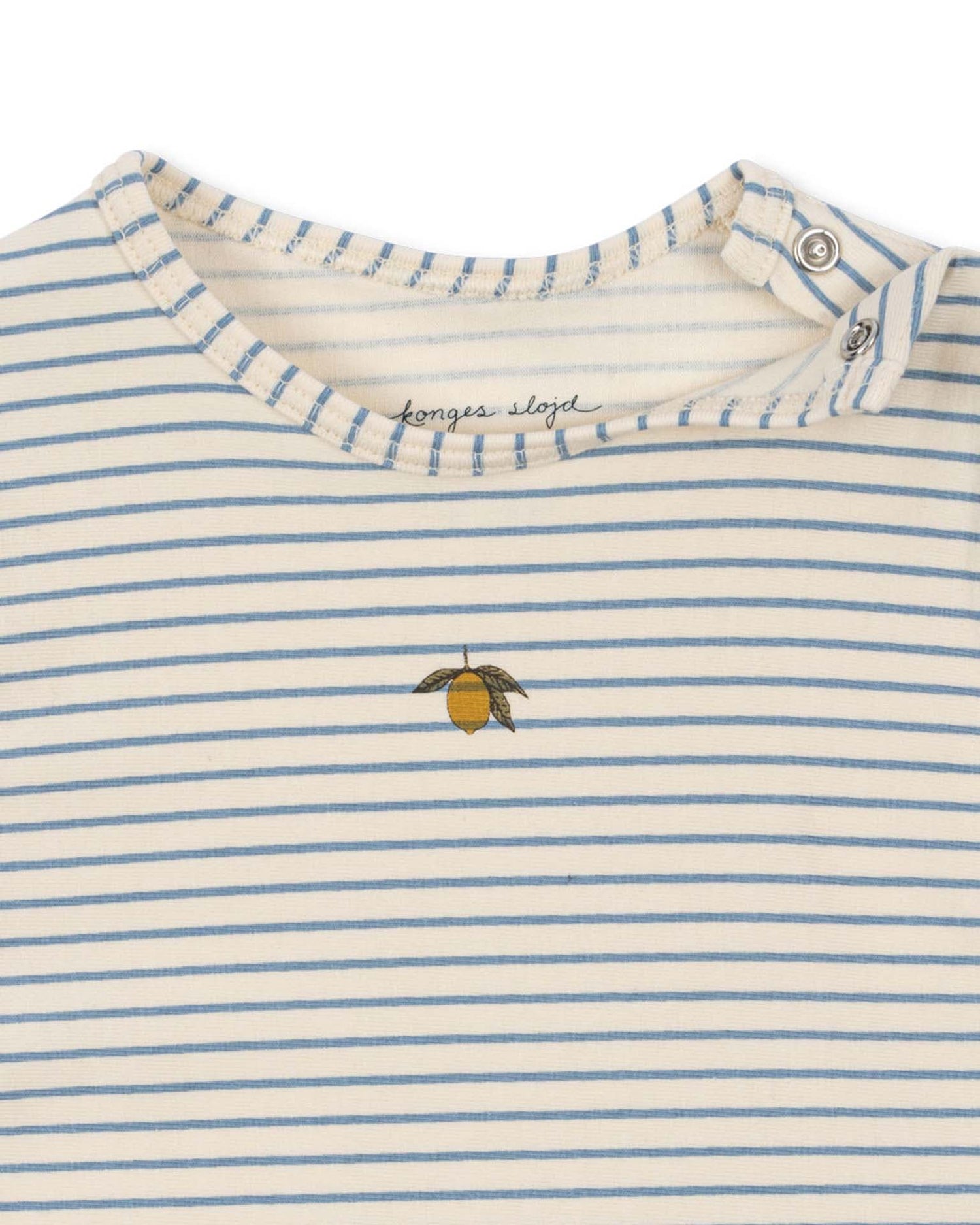 konges sløjd organic basic onesie in stripe bluie konges sløjd