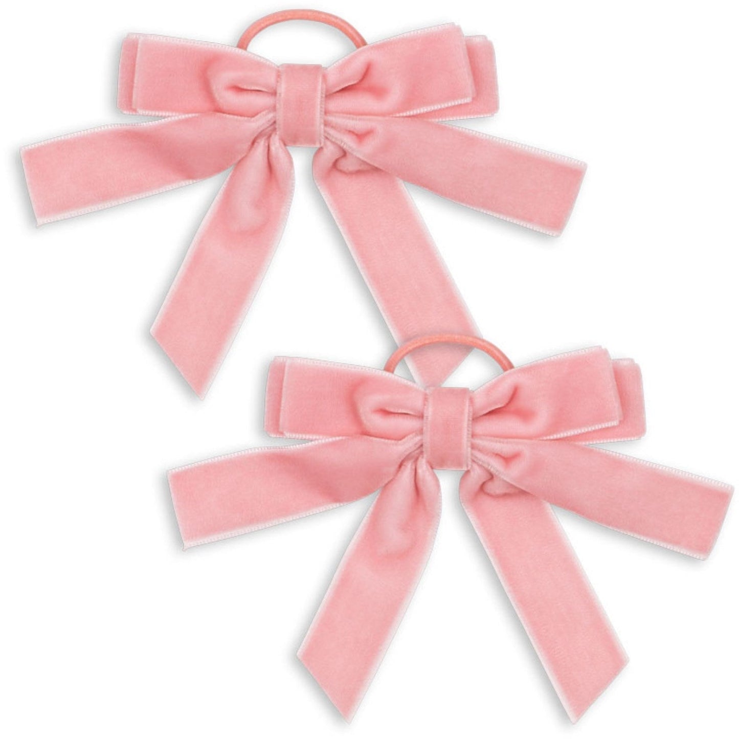 Konges Sløjd Peony Pink 2 Pack Velvet Double Bow Elastic Konges Sløjd - enjoykidsus