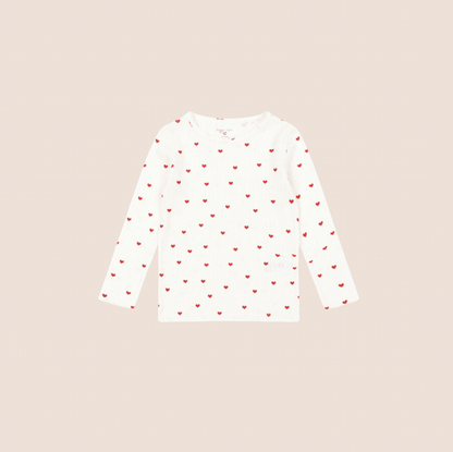 Konges Sløjd Pointelle Minnie Top – Mini Hearts Konges Sløjd